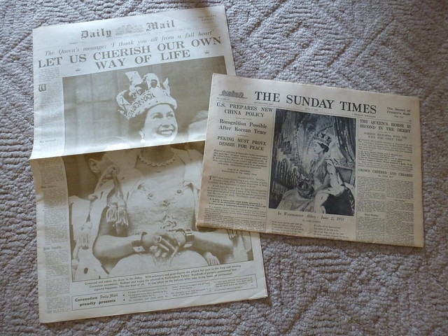 1953 London papers from the Coronation of Elizabeth II