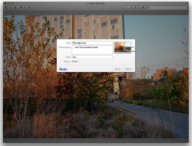 Flickr Sharing in OS X Mountain Lion