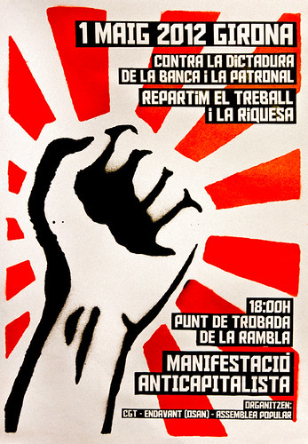 1r Maig Girona Manifestació Anticapitalista Unitaria