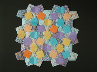 Cordovan pentagon quilt (opus XLV), reverse