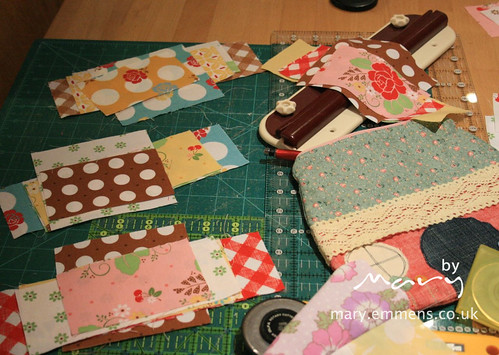 pieces sorted and ready to be sewn