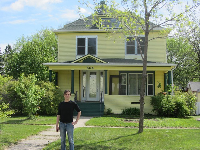 Me in front of my grandfather's house in Moorhead Minnesota.