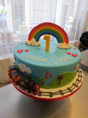 Rainbow Train Cake by CAKE Amsterdam - Cakes by ZOBOT