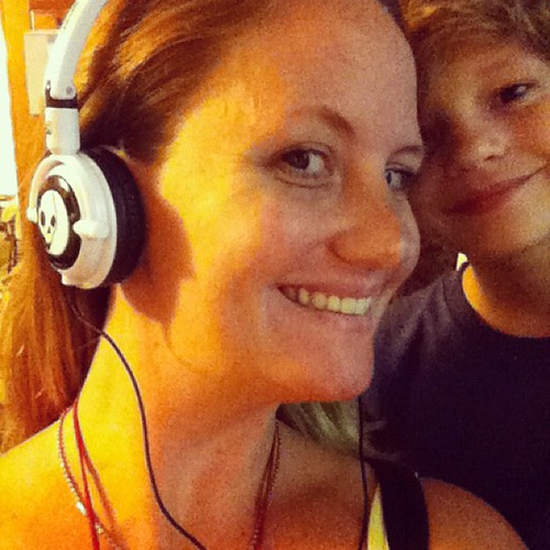 Jake came home with these crazy comfy headphones for me to wear while I rock out and sew for you guys!!!!!