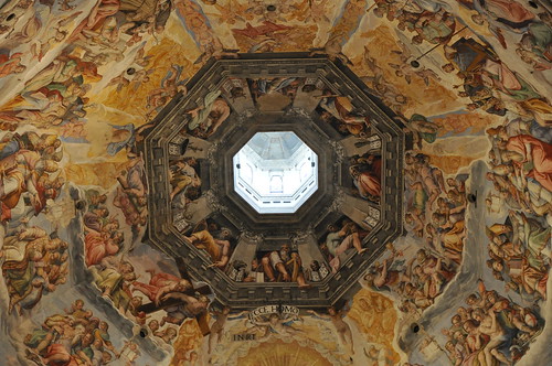 Inside the dome of the Duomo