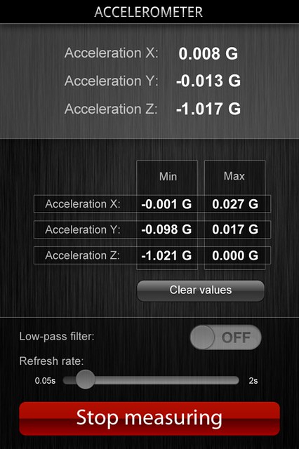 Accelerometer app