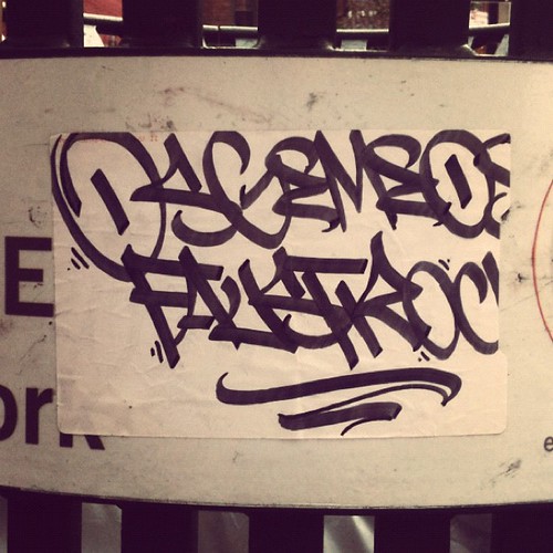 #osgemeos #faustrock #nyc #graffiti #stcker by sabeth718