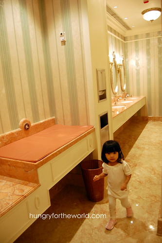 common area restroom with diaper changer