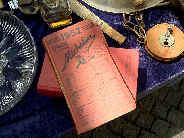 Vintage Michelin Guides at the Antique Market in Bordeaux