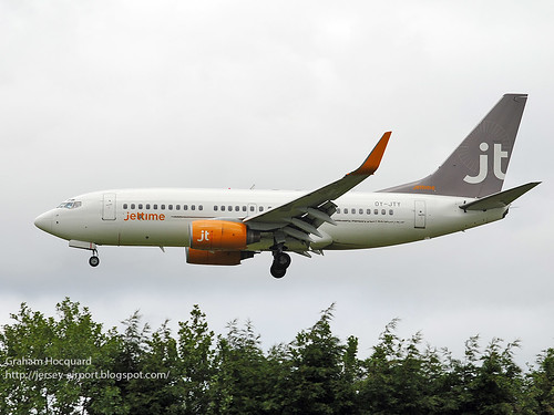 OY-JTY Boeing 737-7Q8(WL) by Jersey Airport Photography