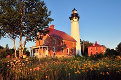 "Wildflowers"  Au Sable Point Lighthouse Pictured Rocks National Lakeshore by Michigan Nut