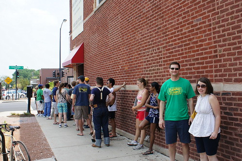 Monday Afternoon Line at Hot Doug's