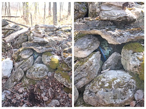Letterboxing rock pile