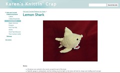 Lemon Shark Pattern Page