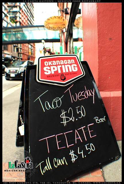 Taco and Tecate beer Tuesday at La Casita Gastown