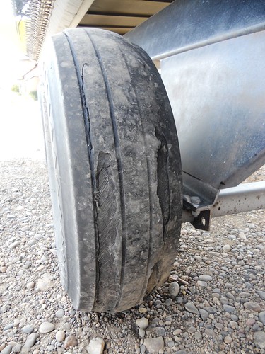 Tread missing from the tire