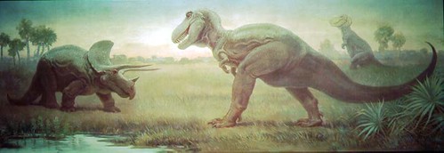 Tyrannosaurus Triceratops Charles Knight