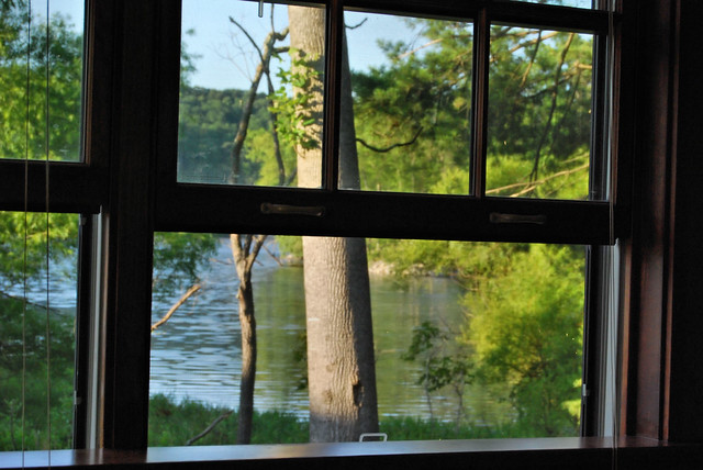 View from my bed in cabin 13 at Claytor Lake State Park