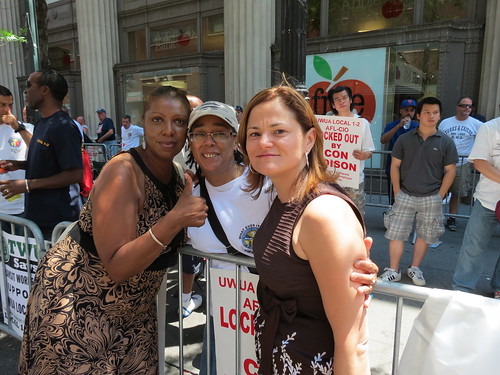 Councilmembers James and Mark-Viverito with Ms. Phillips