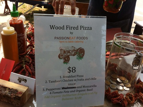 Wood-fired pizza menu