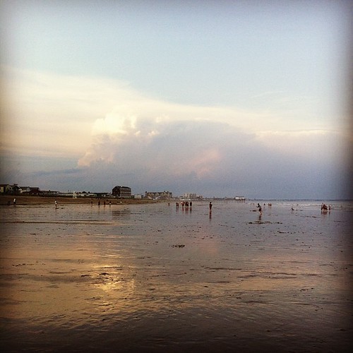 low tide at sunset #oob #summer #maine #beach
