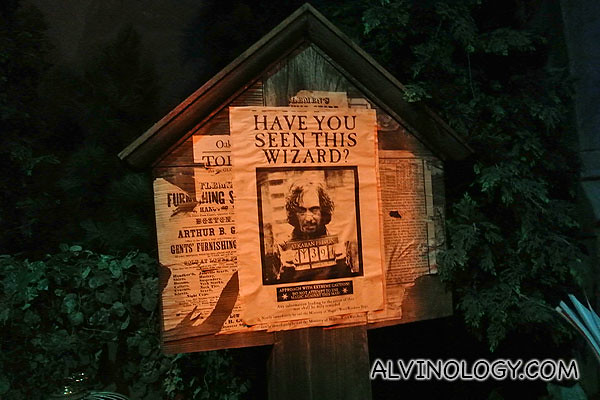 Wanted poster from the movie set