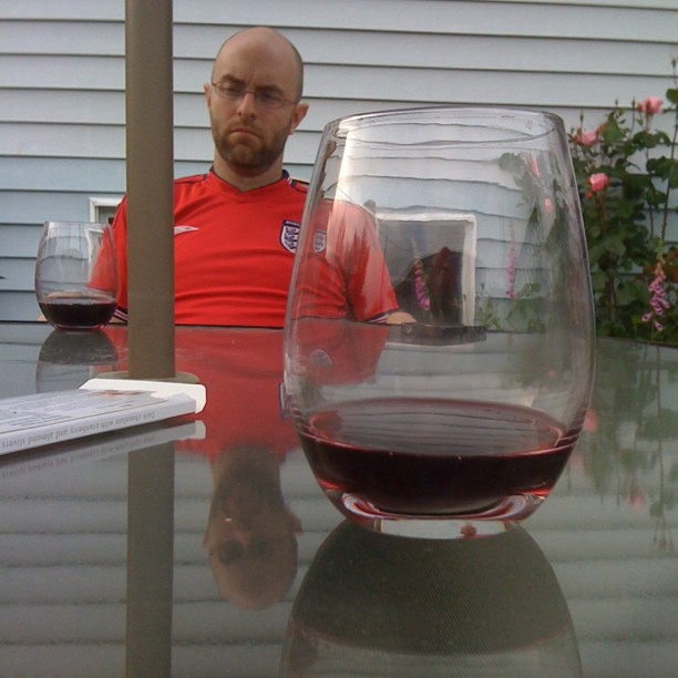 patio wine with Iain