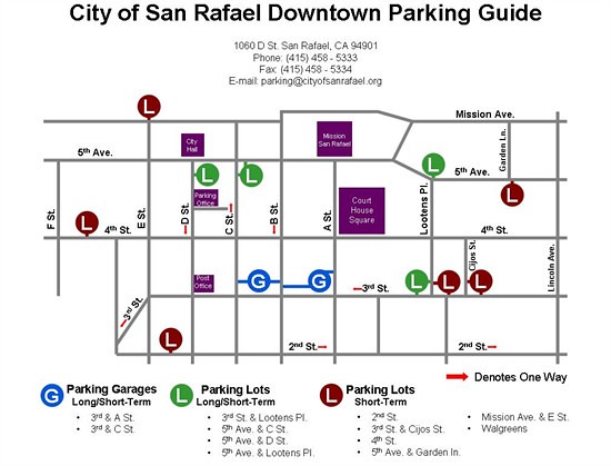 San Rafael Parking Map