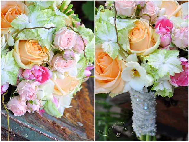 pastel spring bride bouquet