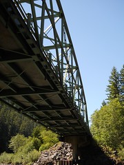The second bridge, just moments before I slipped, dropped the camera into the Clackamas, and, en passant, ripped off a couple of my fingernails (ouch)