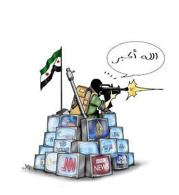 叙利亚反对派武装势力以及外国雇佣军就是这样发动“决战”滴。。。媒体造势，反对派武装势力发动城市巷战。。。“解放XXX”