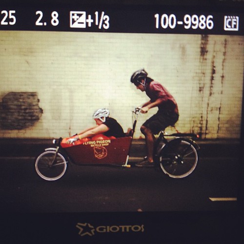 Bakfiets race during Wolfpack Hustle Drag Race 2012