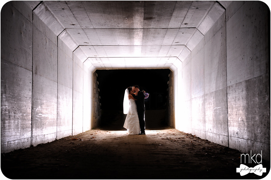 Bride & Groom in a Tunnel