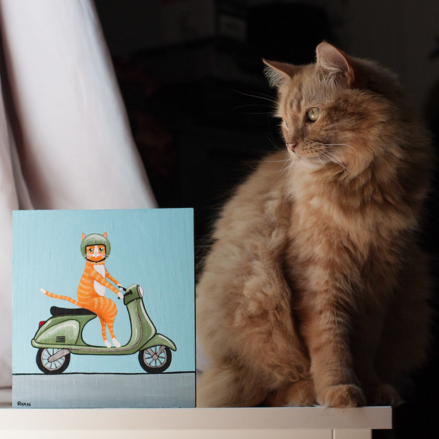 Puddy and Vespa painting