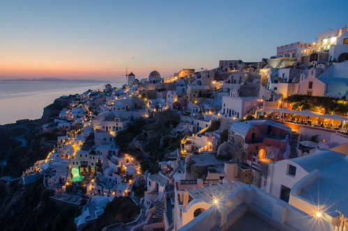 Greece - Oia at dawn by hebiflux