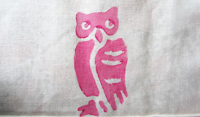 Fabric print owl by mom