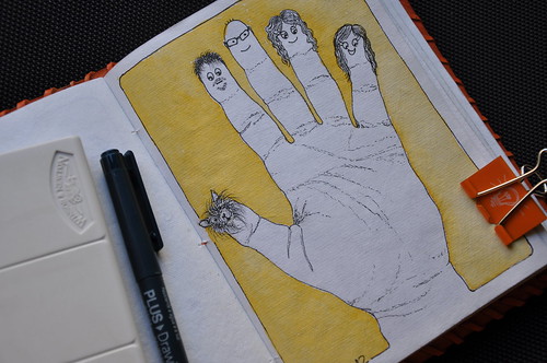 EDM Challenge #10: Draw your hand or hands (or someone else’s if you like)
