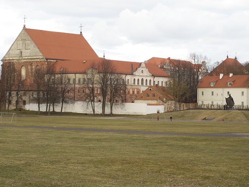 Kaunas, View of Å v. Jurgio baÅ¾nyÄia from Prieplaukos krantinÄ—