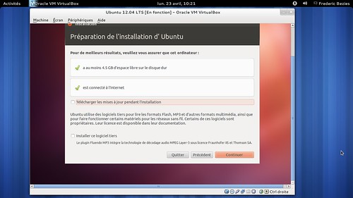 Taille installation Ubuntu 12.04 LTS