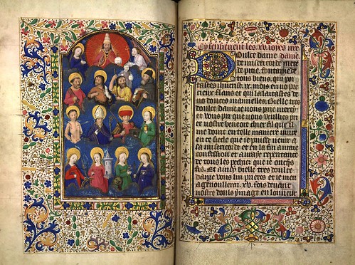 017--La corte celestial- Fol. 176 verso -Heures d'Isabeau de Roubaix- Bibliothèque numérique de Roubaix  MS 6