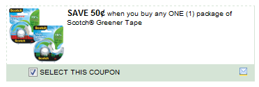 $0.50/1 Scotch Greener Tape Coupon