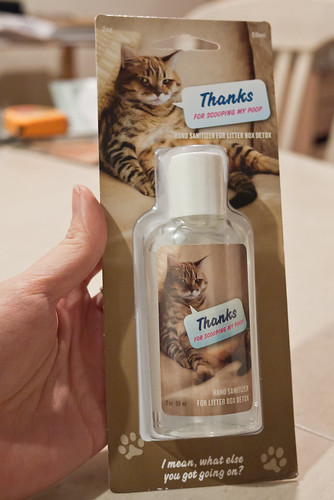 Post kitty litter cleaning hand sanitizer