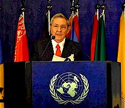 Republic of Cuba President Raul Castro Ruz addressing the United Nations Conference on Sustainable Development in Rio de Janeiro, Brazil. The conference represented two decades of such meetings. by Pan-African News Wire File Photos