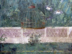 Painted Garden, Villa of Livia, detail with bird cage  Flickr  Photo 