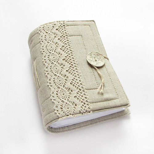 lacy linen journal