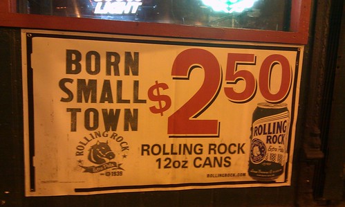 Rolling Rock says it was "born small town." cc @barrymoltz