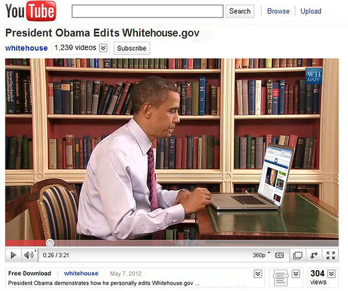 Obama Edits Whitehouse.gov
