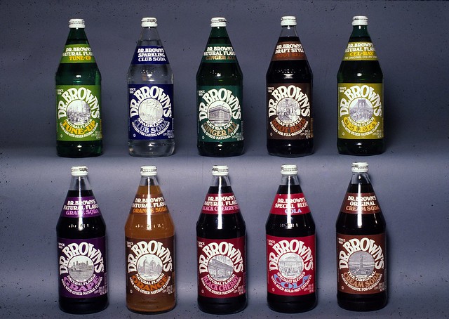 Dr. Brown’s soda bottles designed by the Lubalin studio