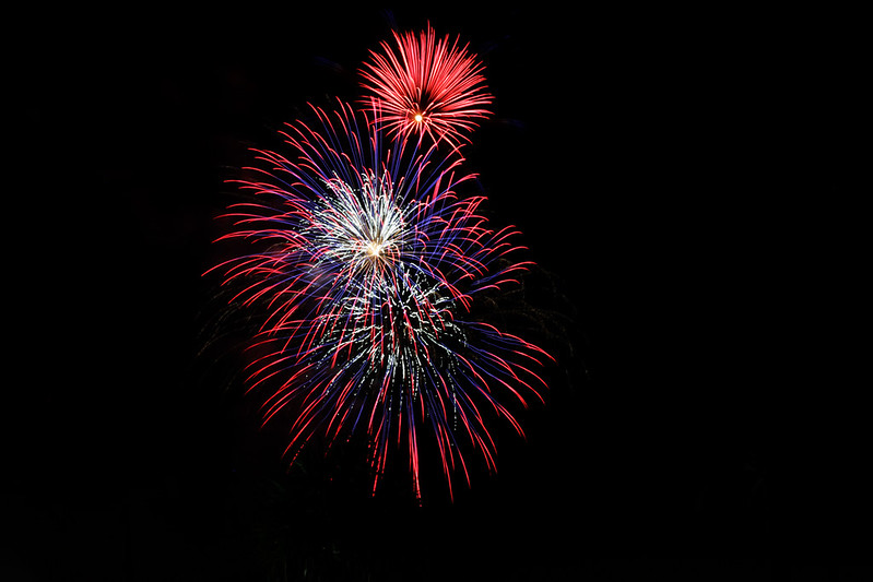 project 12 - July - 2 - red, white, and blue fireworks