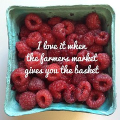 I love it when the farmers market gives you the basket